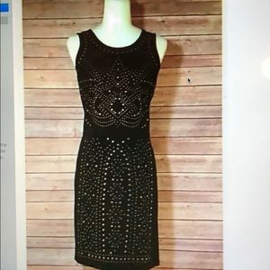 Nicole by Nicole Miller Black bronze studded dress